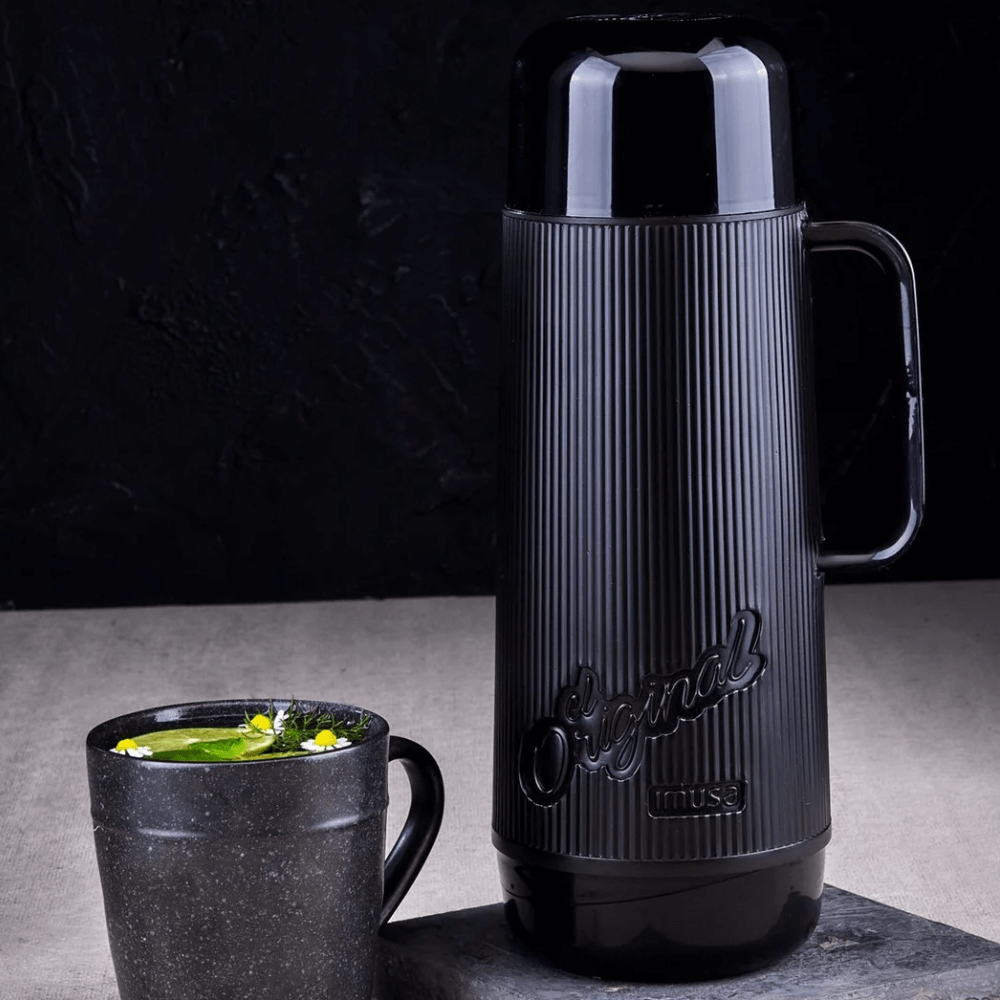 TERMO IMUSA ENERGY NEGRO TERMO IMUSA LISO 1 LITRO ENERGY PN - Image 1