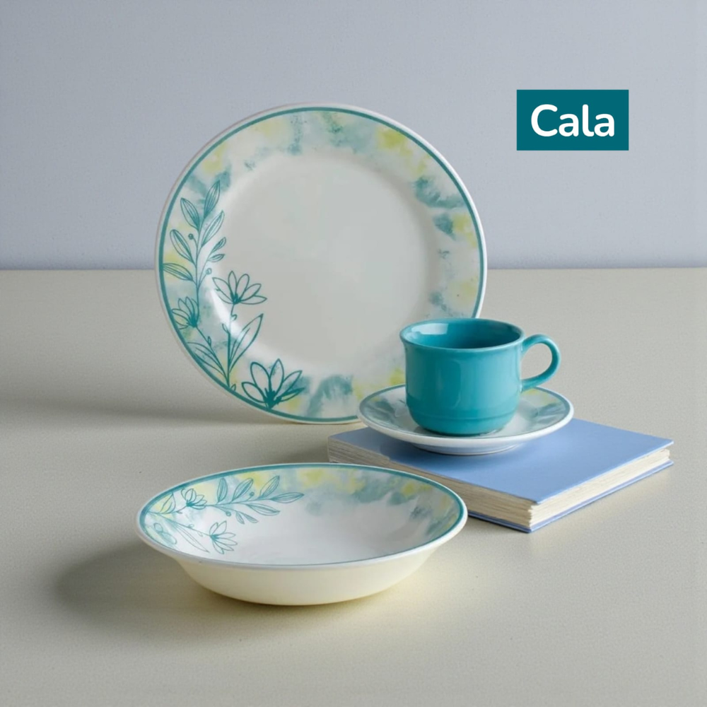 cala VAJILLA CORONA CALA 4PT - 16 PZS REDONDA - Image 1