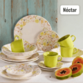 VAJILLA CORONA NECTAR 4PT - 16 PZS REDONDA